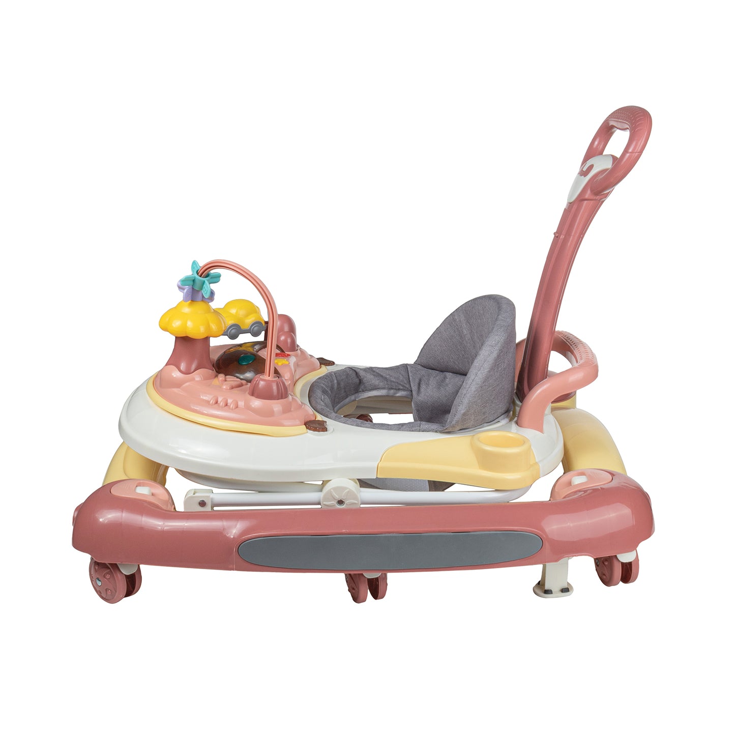 Foldable Baby Walkers With Universal Wheel Multifunction Anti-Roll Anti O-Leg Walker Handcart Learning Start Walker