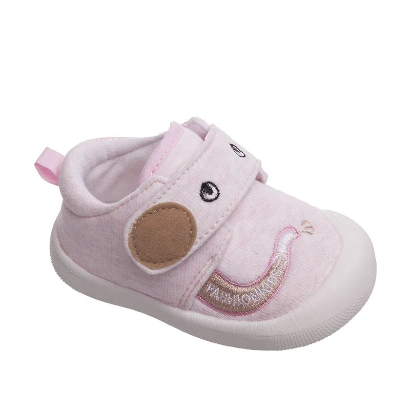 Spring and Autumn New Hot Infant Newborn Baby Girls Boys Prewalker Elephant Cartoon Single Shoes Non-slip Soft Sole Baby Shoes