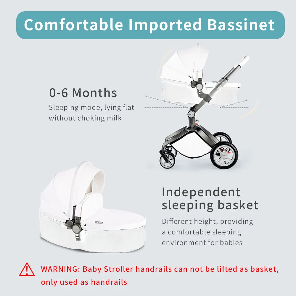Hot Mom F22 baby stroller 3in1 ,adjustable seat,aluminum frame,solid rubber tires,rain cover,mosquito net,large storage basket