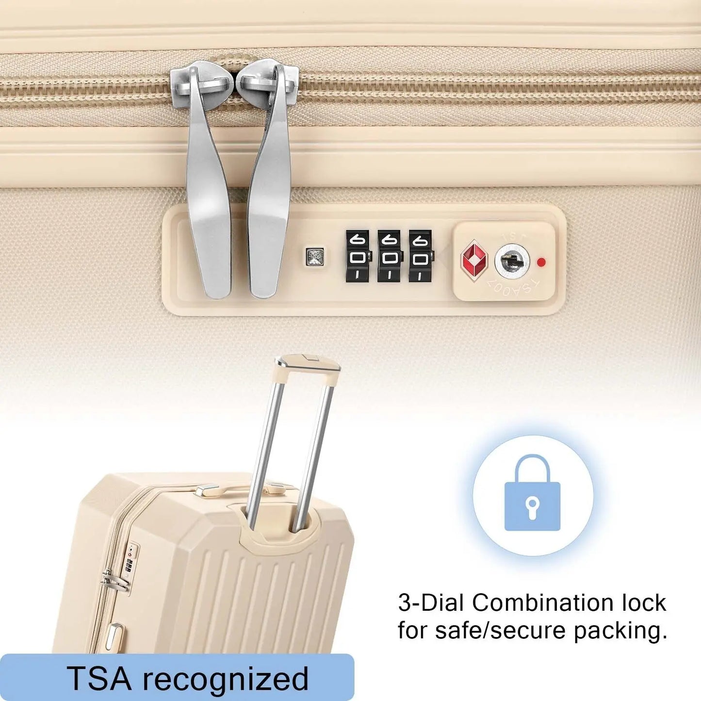 Luggage Set 5Pieces Hard Shell Suitcase Set Family Travel Luggage Suit Business Travel Boarding Luggage With TSA Lock