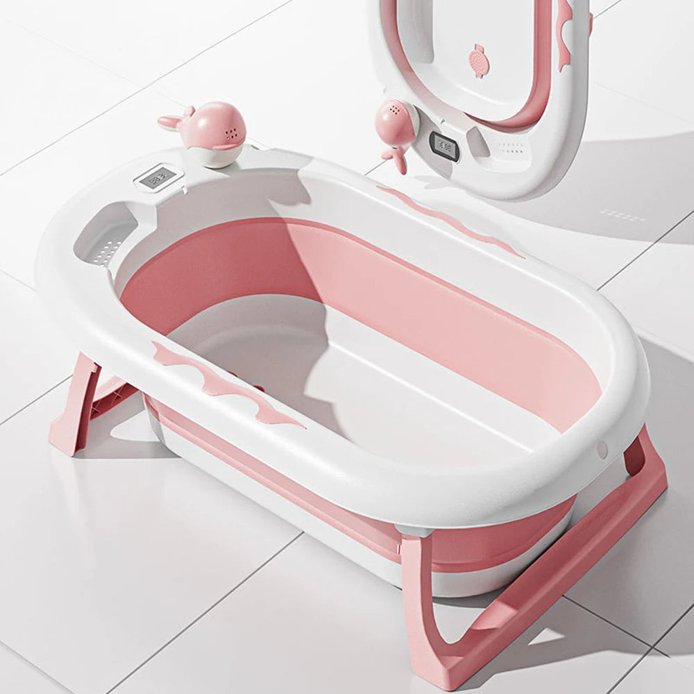 Foldable Baby Bathtub, Safe and Portable Bathing Solution for Infants and Toddlers, Suitable for 6-12 Months, Easy