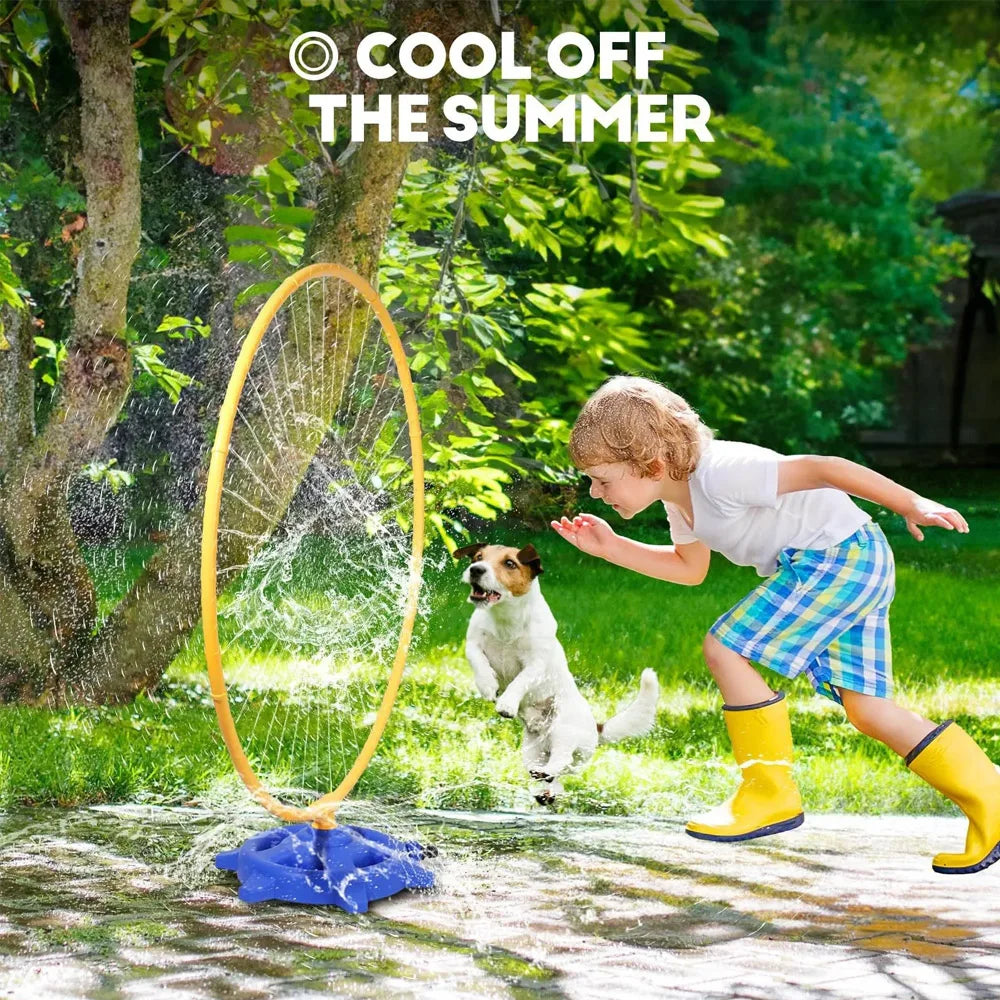 Sports Toys Hose Circular Sprinkler Ring Roating Water Spray Outdoor games for for children Backyard Garden Pool Kids Baby Toys
