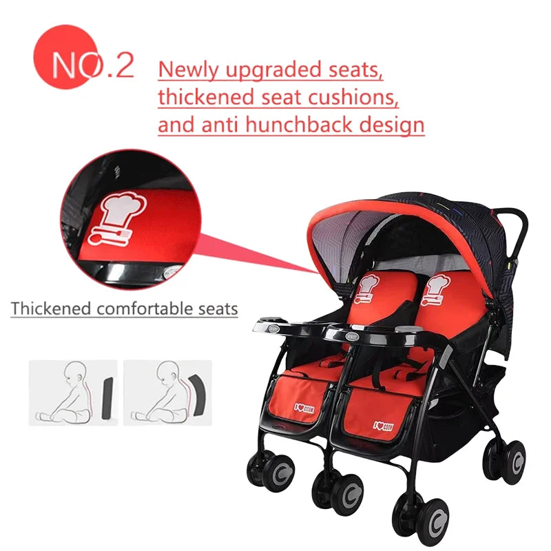 Twins baby stroller,Lightweight ,travel friendly ,ultra comfort and folding