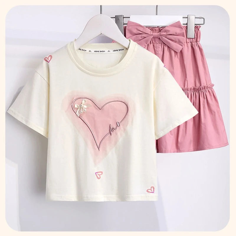 Outdoor Clothes for Children Girls's Sets Set 10 12 Years Children's Fashion with Letters Kids Korean Children's Clothes 2025