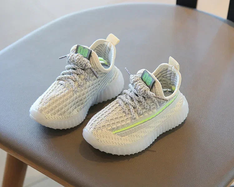 Size 21-32 Kids Casual Shoes Summer Boys Sneakers Breathable Knit Non-slip Shoes Lightweight Girls Casual Children's Shoes