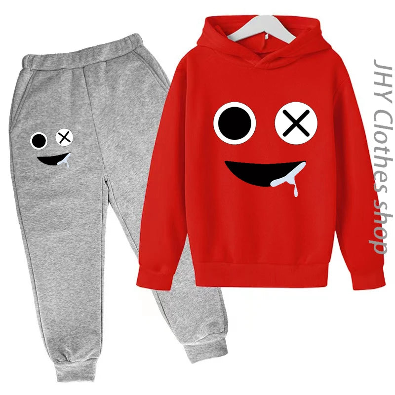 Children Set Boys Girls Kids rain Clothing Sweatshirt 3-12 Years Toddler Printing Spring Sports game Leisure Time Hoodies