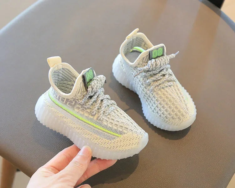 Size 21-32 Kids Casual Shoes Summer Boys Sneakers Breathable Knit Non-slip Shoes Lightweight Girls Casual Children's Shoes