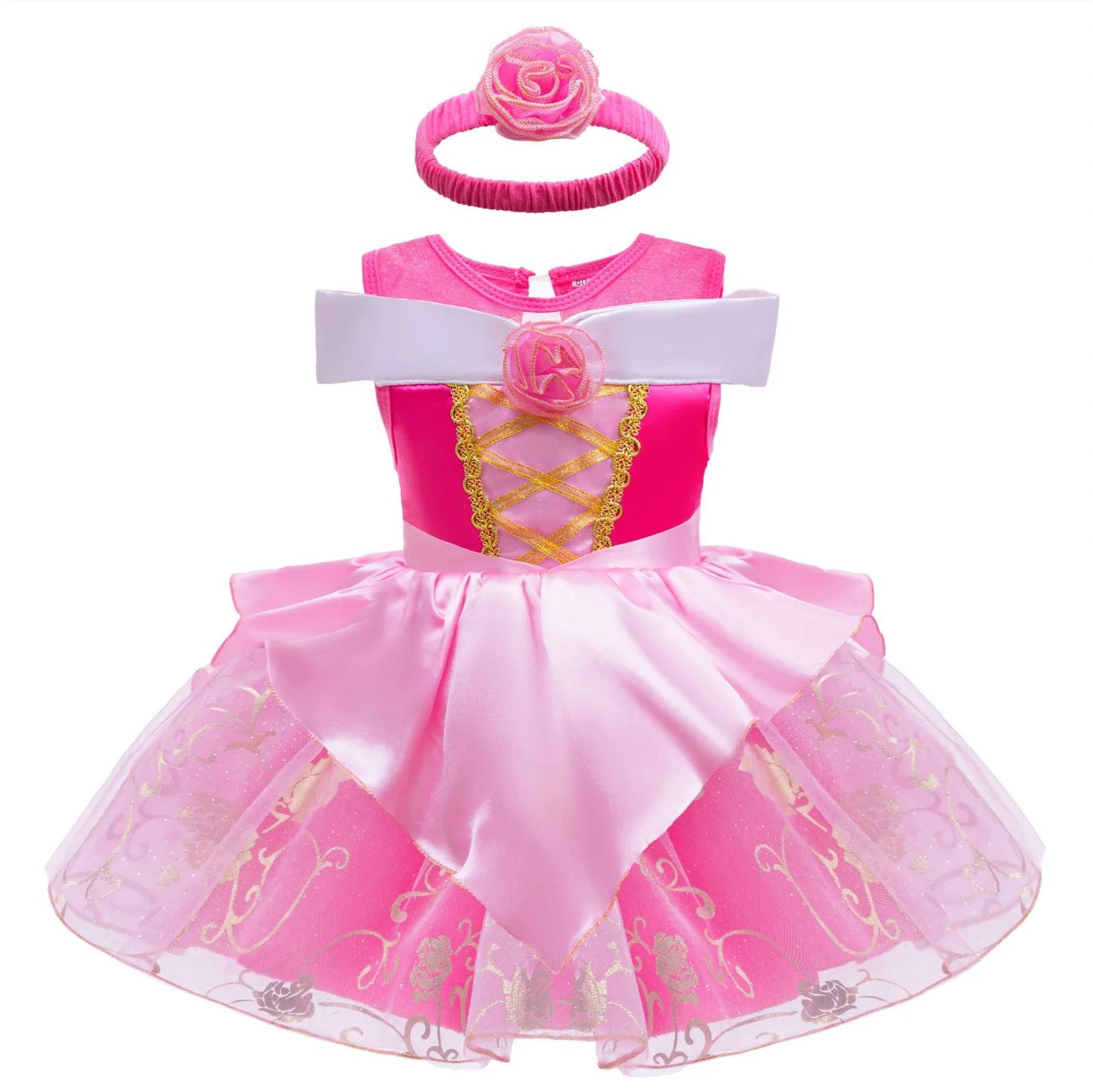 Little Girl Crawling Clothes Disney Movie Princess Role-playing Costume Baby Cute Cotton Jumpsuit Toddlers Birthday Dress