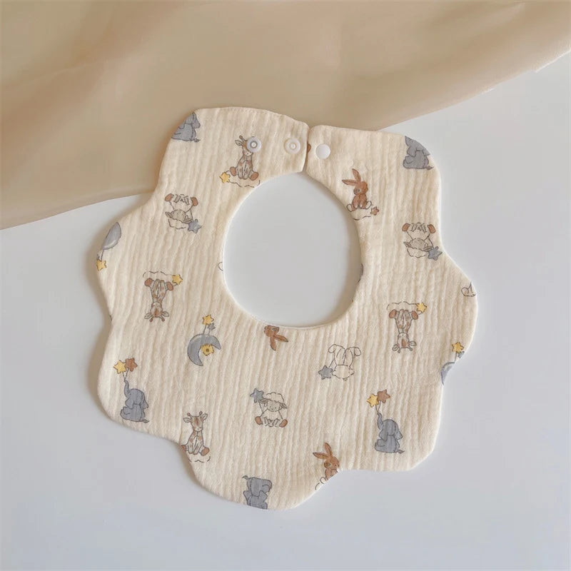 Summer Baby Cotton Gauze Waterproof Bibs Soft Cartoon Infant Bib Burp Cloths Bandana Scarf for Boy Girl Feeding Saliva Towel New