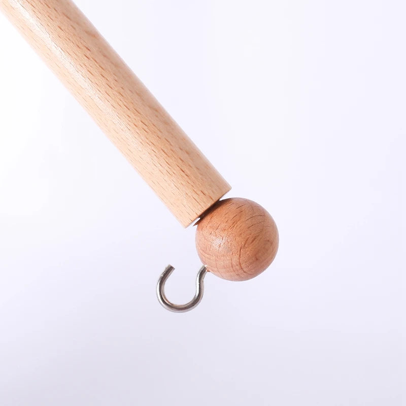 Baby Montessori Wooden Gym Frame Rattle Toys Newborn Mobile Hanging Sensory Toys Foldable Play Gym Frame Kid Holder Bracket Gift