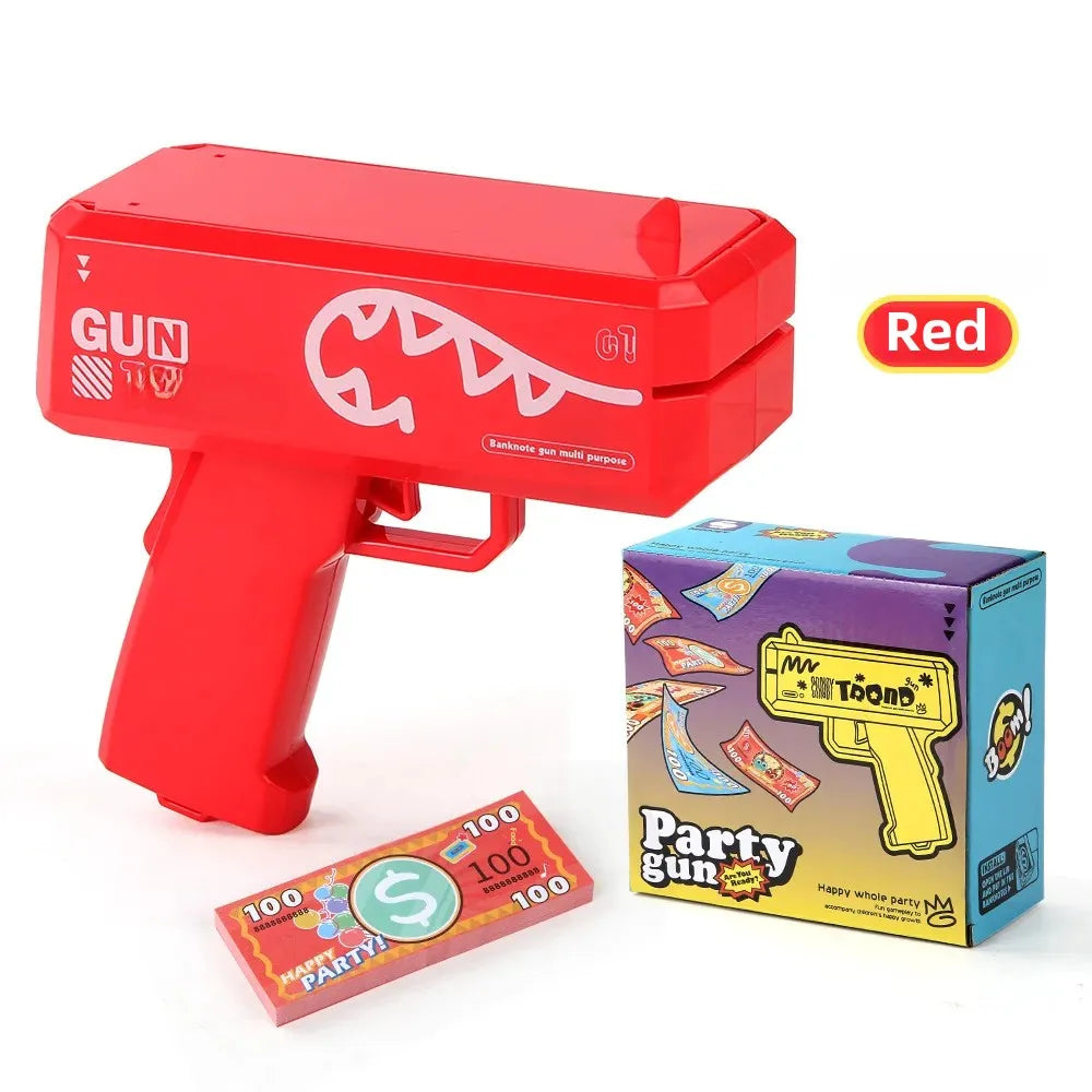 Novel Money Spray Gun Toy For Parties Weddings Gold Dollar Bill Shooter Fun Interactive Game Showers Of Cash