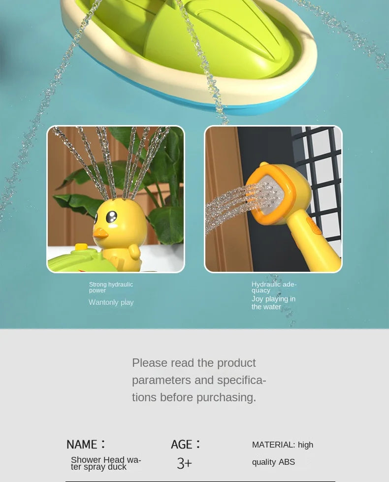 Toddler Toys Gifts Baby Bath Toys Cute Duck Electric Water Spray Bathroom Bathing Toys Kids Bath And Shower Bathtubs Interactive