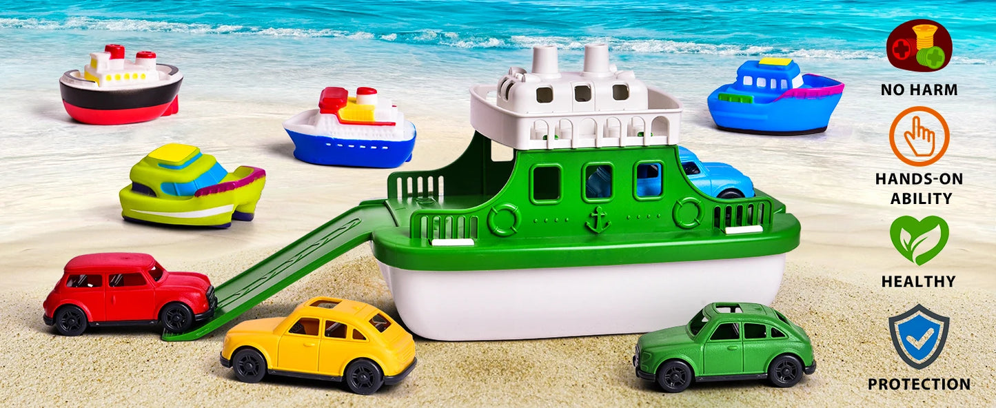 Mini Car Baby Shower Boat Carrying Toy Shower Boat Sprinkler Swimming Pool Children's Bathtub And Beach Birthday Gift