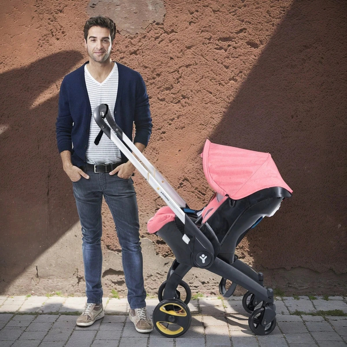 Travel baby stroller, bidirectional push, metal frame, foldable for easy carrying