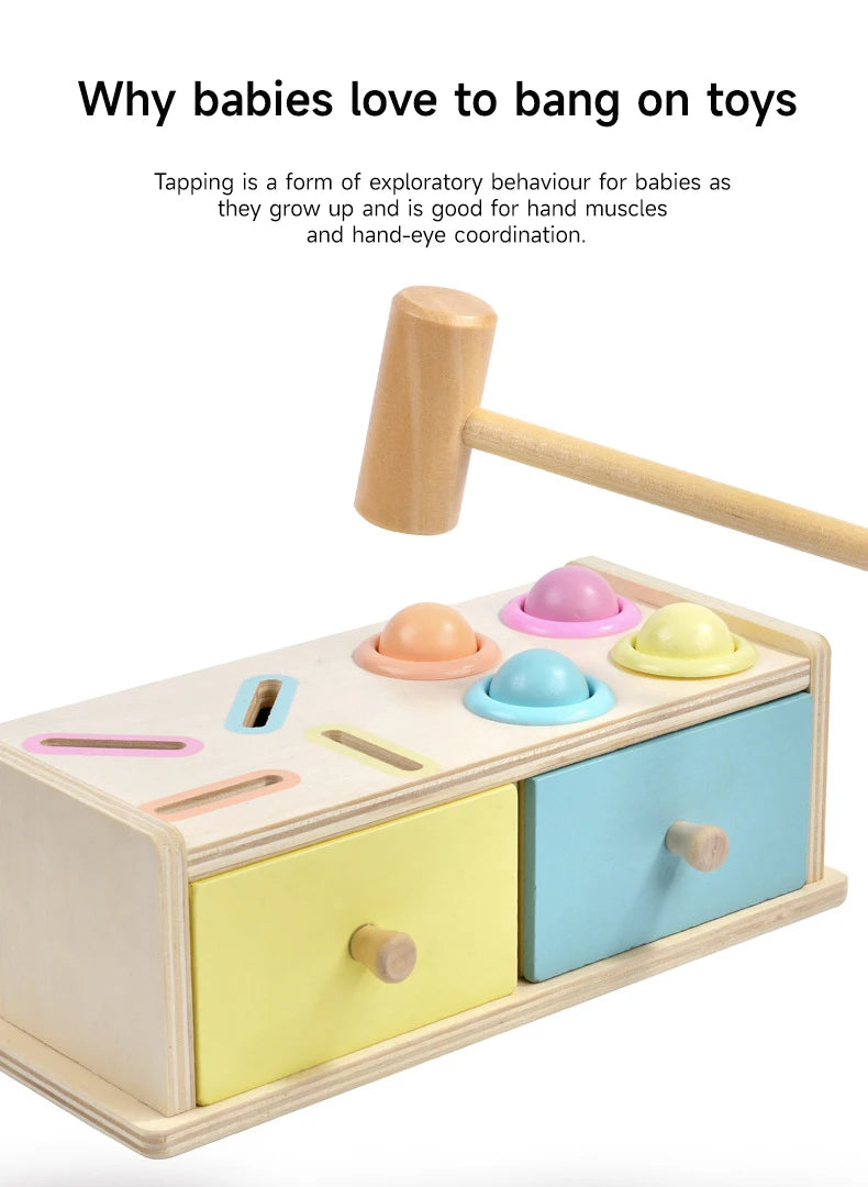 Montessori Wooden Multifunction Toys Color Spinning Coin Box Wooden Toys Children Puzzle Sensory Early Education Game Toys Gift