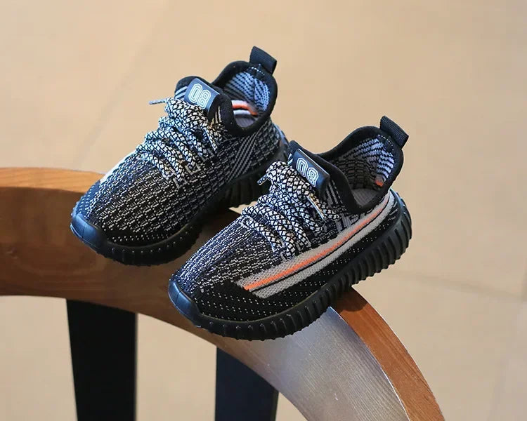 Size 21-32 Kids Casual Shoes Summer Boys Sneakers Breathable Knit Non-slip Shoes Lightweight Girls Casual Children's Shoes
