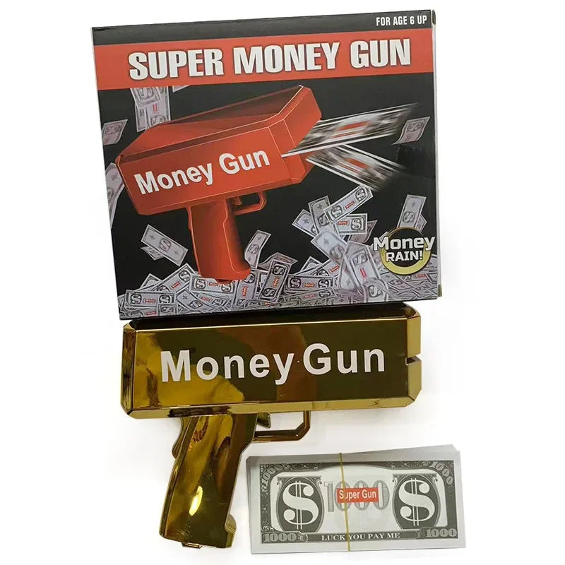 Novel Money Spray Gun Toy For Parties Weddings Gold Dollar Bill Shooter Fun Interactive Game Showers Of Cash