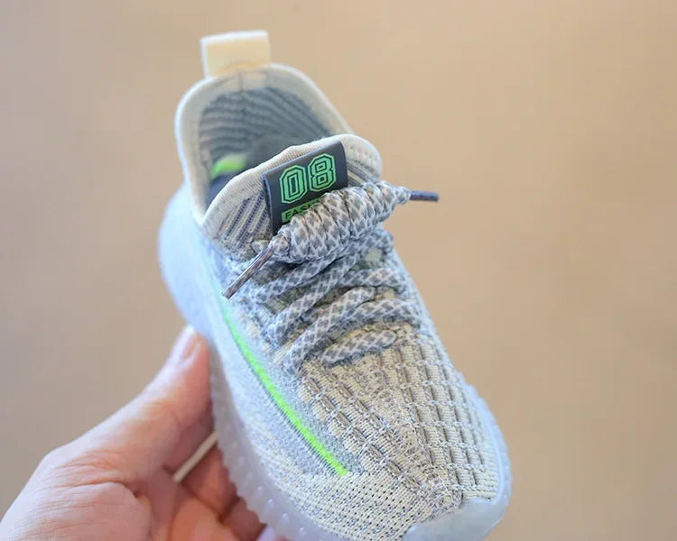 Size 21-32 Kids Casual Shoes Summer Boys Sneakers Breathable Knit Non-slip Shoes Lightweight Girls Casual Children's Shoes