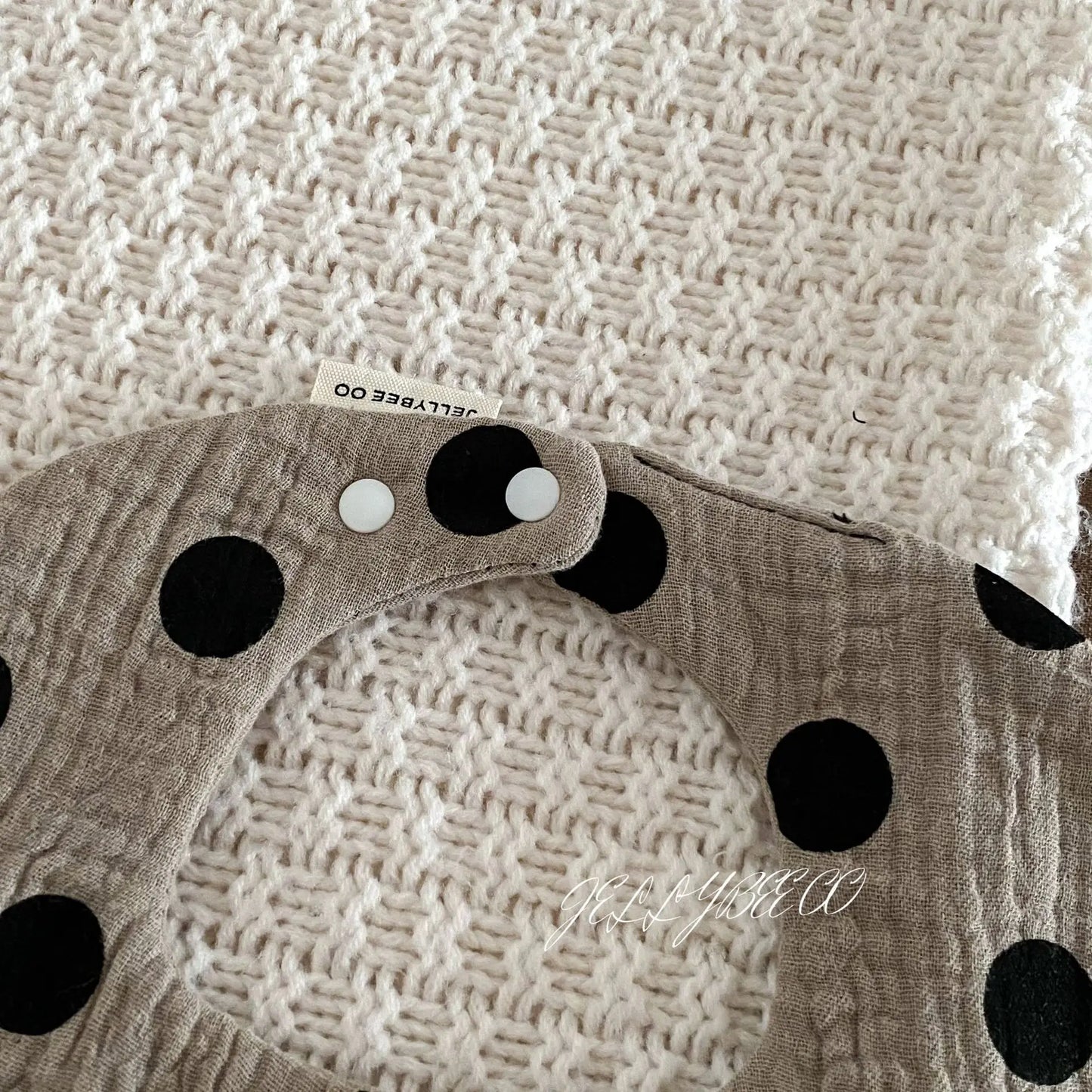 Polka Dot Flower Baby Bib Cotton Newborn Spit Up Burp Cloth Feeding Cover Washable Soft Absorbent Infant Accessories