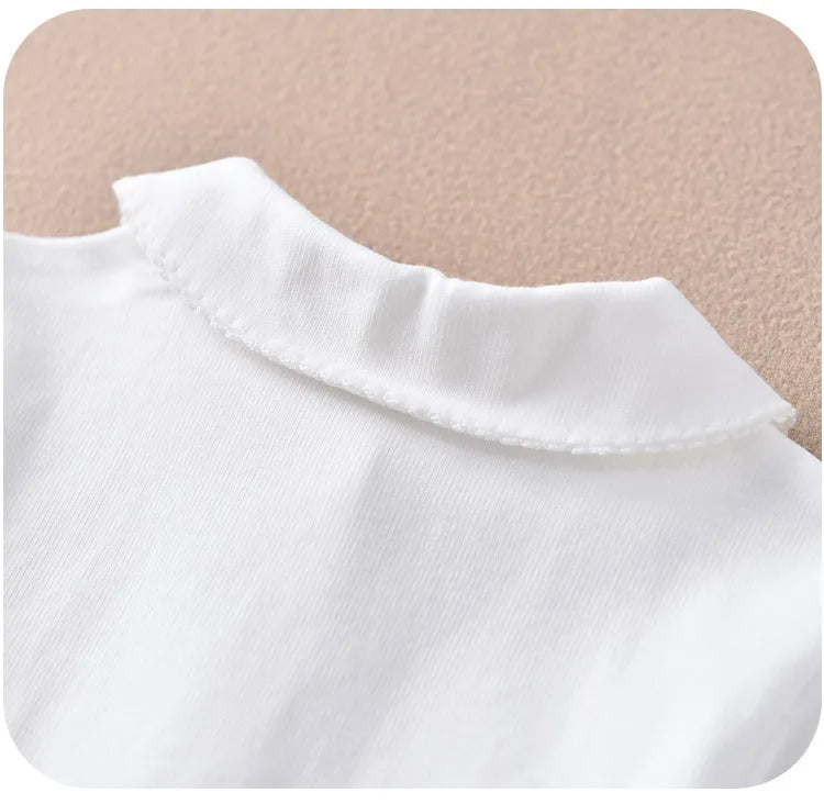 Children's short-sleeve Polo Shirts Boys and Girls 2025 Summer t-shirts 100% Cotton White School Tops 2T-16T Performance costume