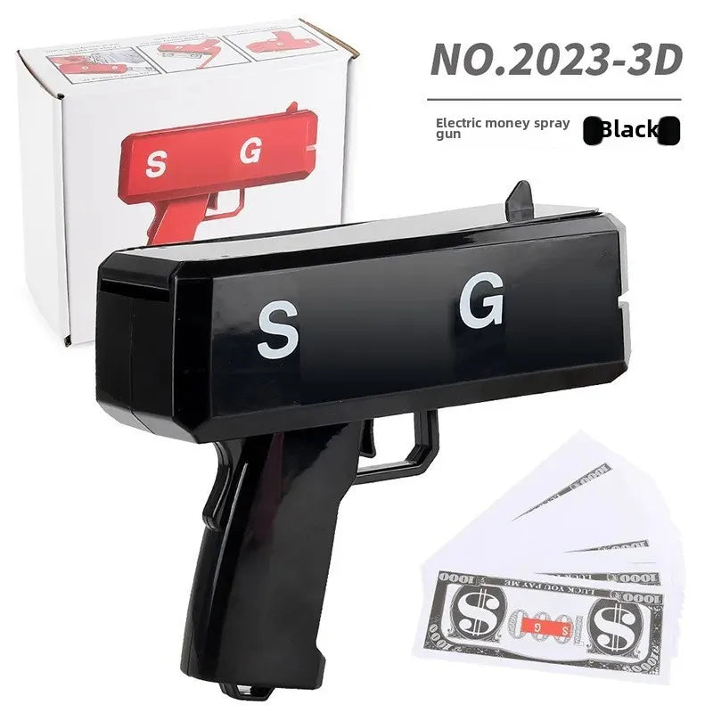 Novel Money Spray Gun Toy For Parties Weddings Gold Dollar Bill Shooter Fun Interactive Game Showers Of Cash