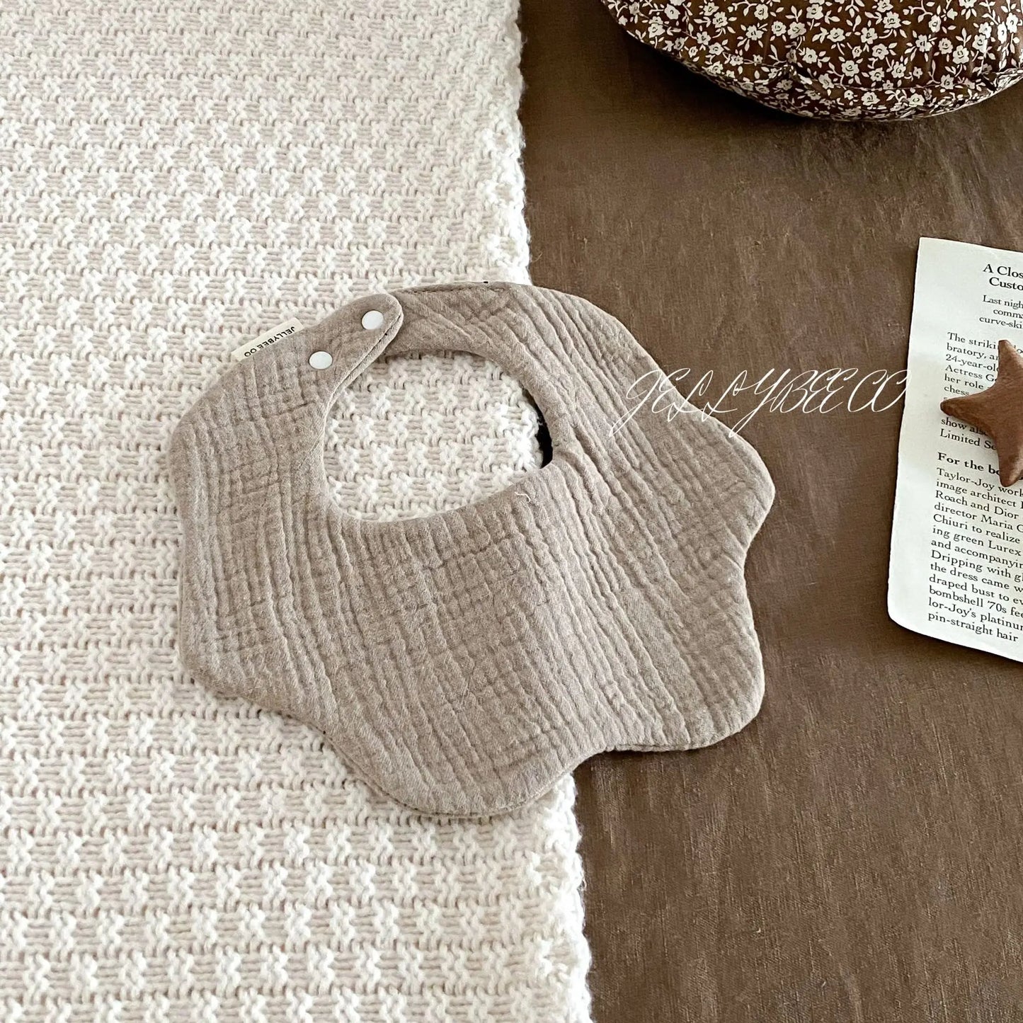 Polka Dot Flower Baby Bib Cotton Newborn Spit Up Burp Cloth Feeding Cover Washable Soft Absorbent Infant Accessories