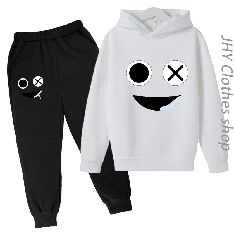 Children Set Boys Girls Kids rain Clothing Sweatshirt 3-12 Years Toddler Printing Spring Sports game Leisure Time Hoodies