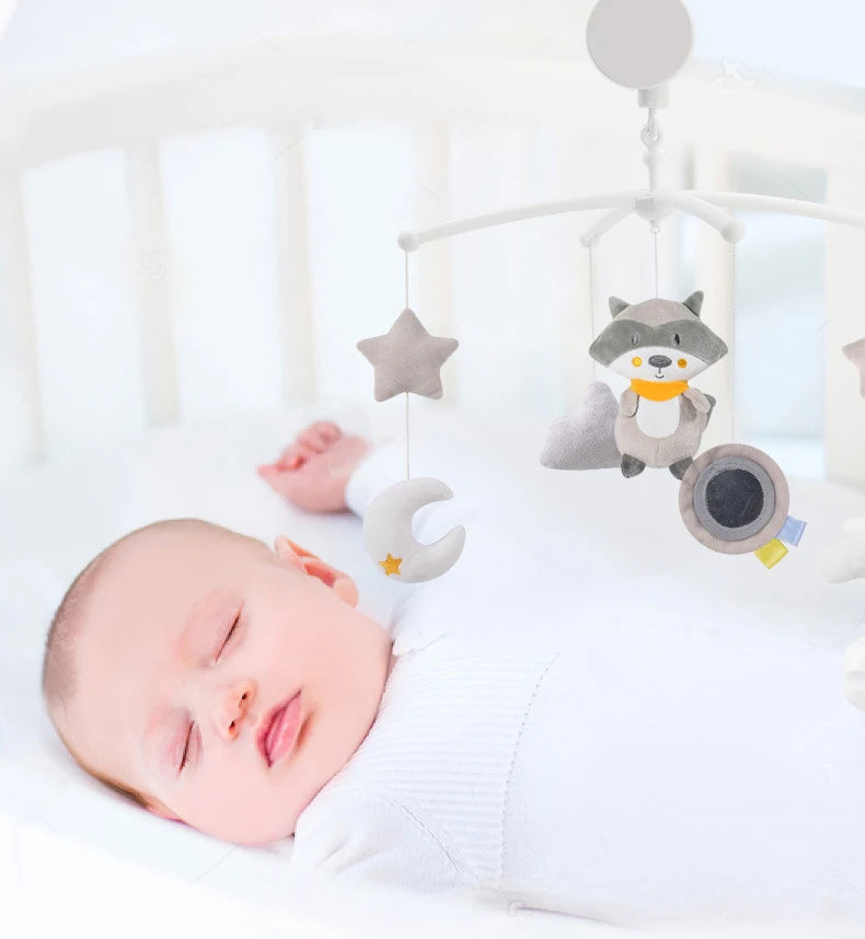 Baby Bed Bell Carousel Crib Mobiles Rattles Music Educational Toys for Cots Infant Baby Toys 0-12 Months for Newborns Gifts