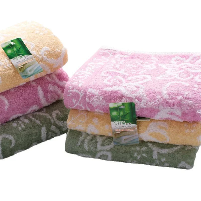 25x50cm Bamboo fiber and Twist free cotton child towel Hand Towel wholesale Home Cleaning Face for baby for Kids High Quality