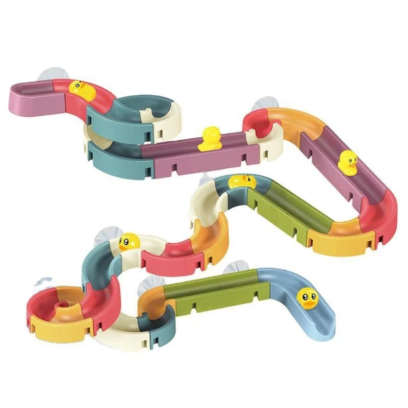 Children DIY Assembling Track Slide Suction Cup Toys Children Bath Tub Shower Wall Delight Game Assembling Track Suction Toys