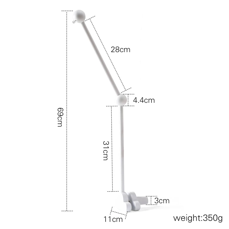 Baby Wooden Bed Bell Bend Bracket Mobile Hanging Rattles Toys Newborn Music Box Holder Bracket Infant Crib Toy Arm Bracket Gifts