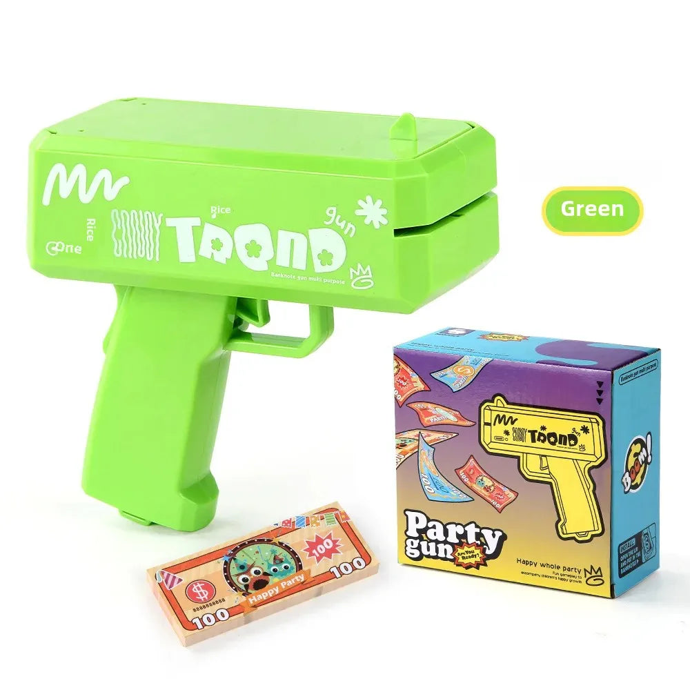 Novel Money Spray Gun Toy For Parties Weddings Gold Dollar Bill Shooter Fun Interactive Game Showers Of Cash