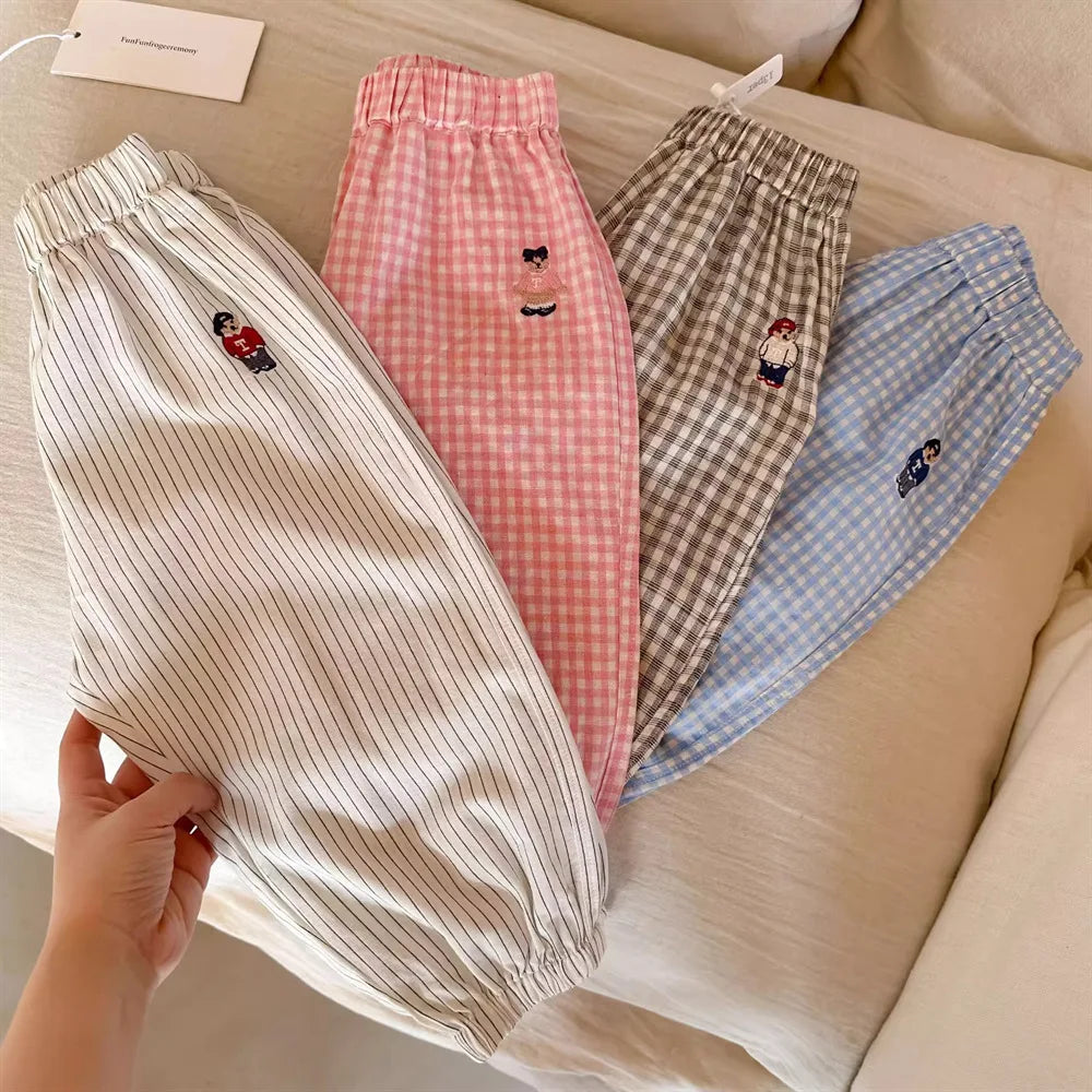 Cotton Versatile Kid Pantalons Casual Fashion Trousers Baby Pants Newborn Toddlers Autumn Spring Summer Soft Muslin Clothes Pant
