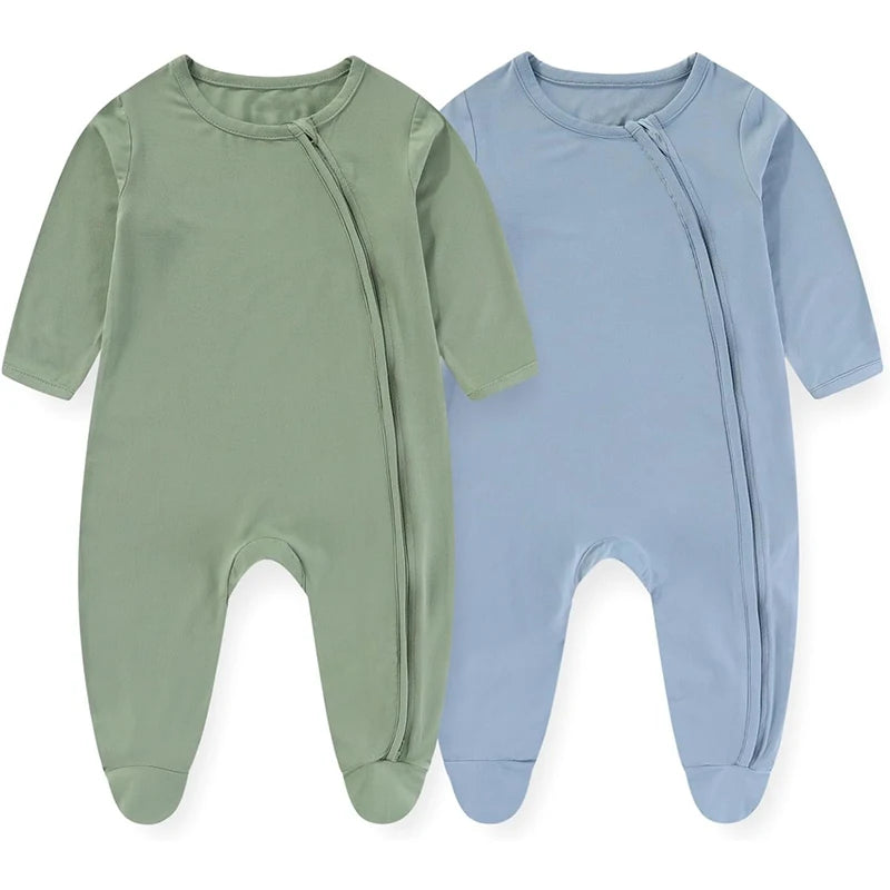 Unisex Rayon Bamboo Solid Color Fashion Boys Shoes Bodysuit Baby Clothes Comfortable Newborn Wear