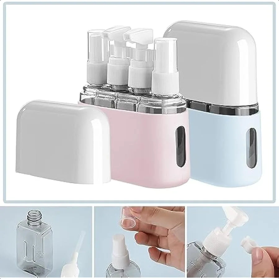 Travel Bottle Set 8 Pack TSA Approved Travel Size Bottles Travel Containers Dispenser Travel Shampoo Bottles for Cosmetic Condi