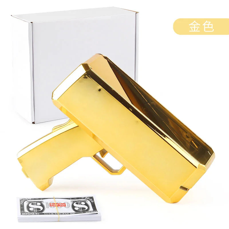 Shoot Money Gun Toy Party Banknote Shoot Pistol Paper Money Shooter Throwing Machine Funny Game Fashion Gift Party Supply Toys