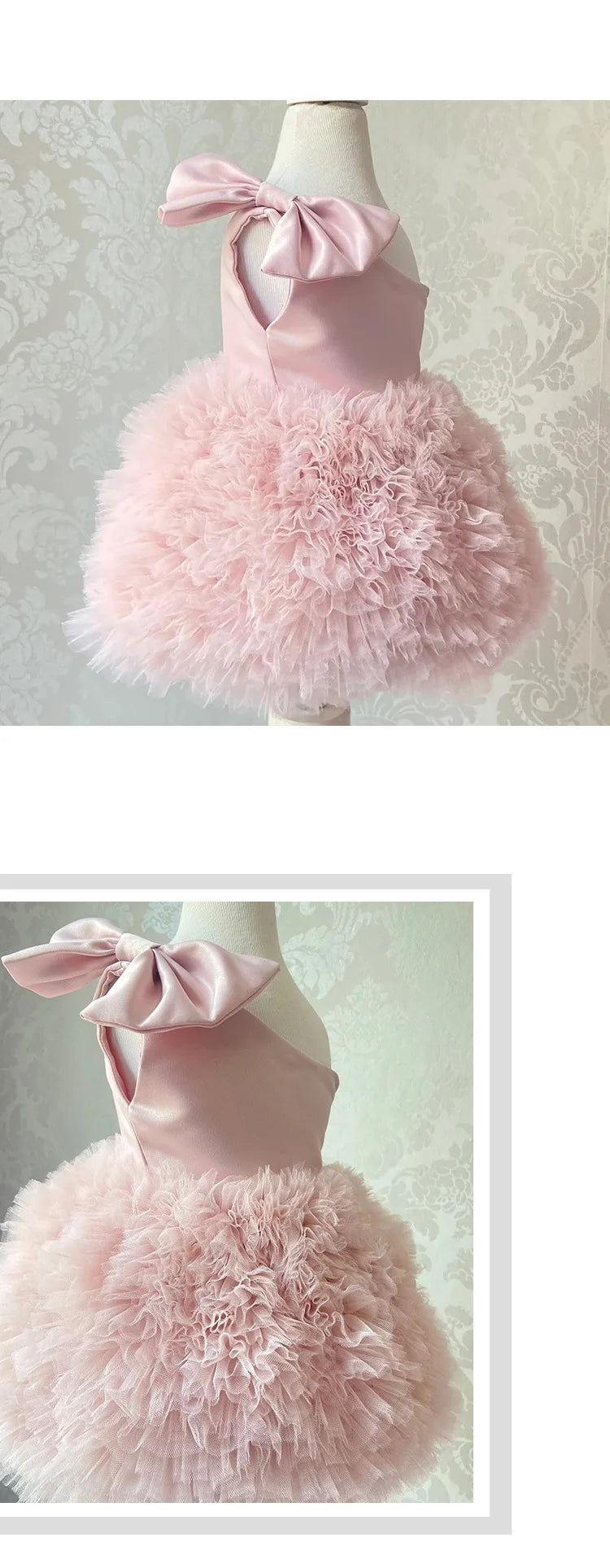 Fashion Baby Girl Princess Off Shoulder Bow Layered Tutu Dress Infant Toddler Child Vestido Party Birthday Baby Clothes 1-5Y