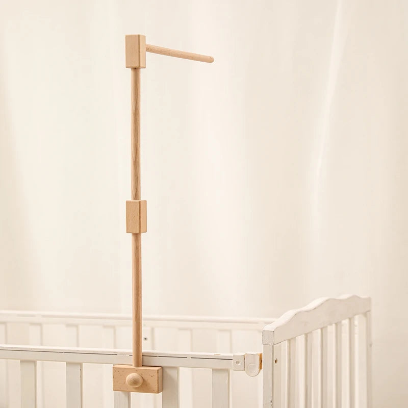 Baby Montessori Wooden Gym Frame Rattle Toys Newborn Mobile Hanging Sensory Toys Foldable Play Gym Frame Kid Holder Bracket Gift