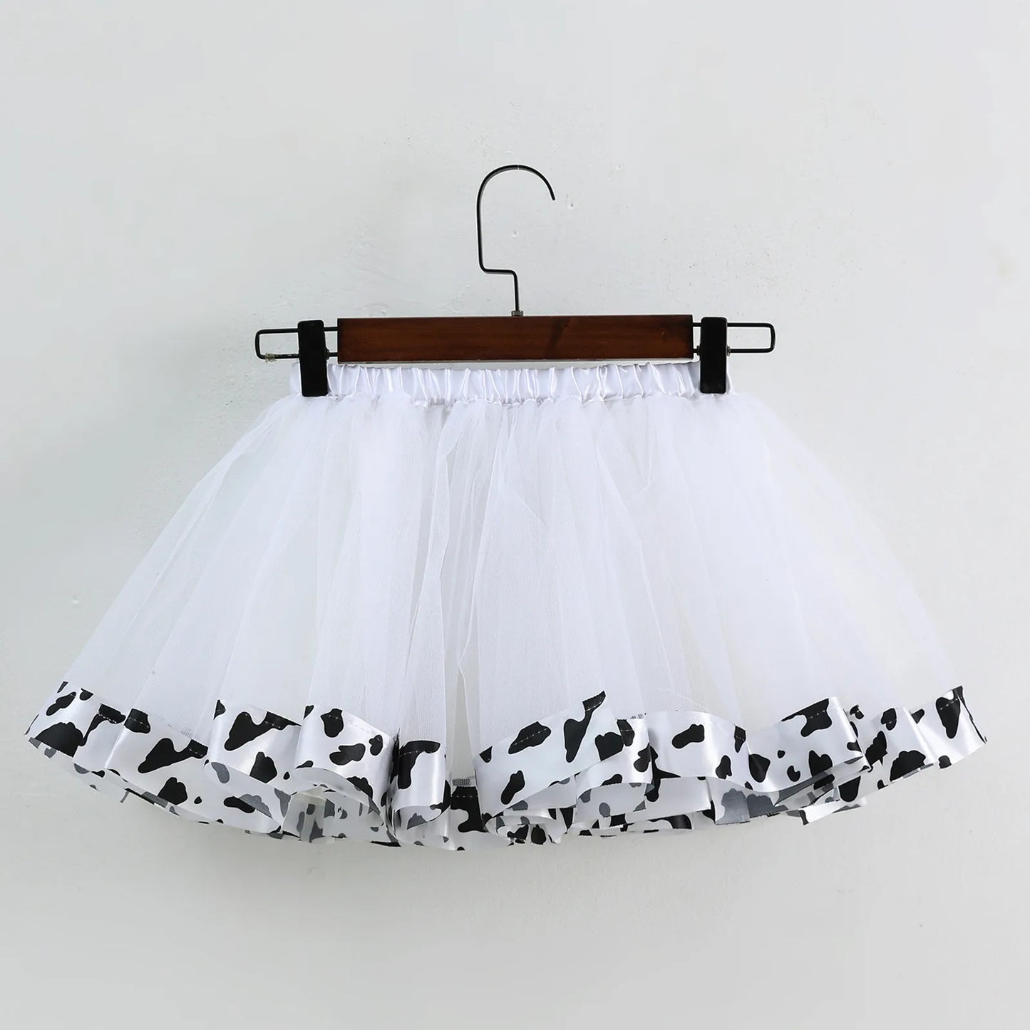 Princess Girl Skirt Kids Baby Girl Tutu Skirt Children Clothing Mini Skirt For Birthday Party Cow Print Layer юбка для девочки