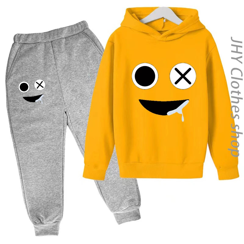 Children Set Boys Girls Kids rain Clothing Sweatshirt 3-12 Years Toddler Printing Spring Sports game Leisure Time Hoodies