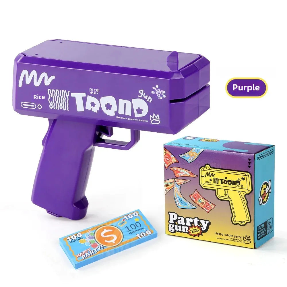 Novel Money Spray Gun Toy For Parties Weddings Gold Dollar Bill Shooter Fun Interactive Game Showers Of Cash