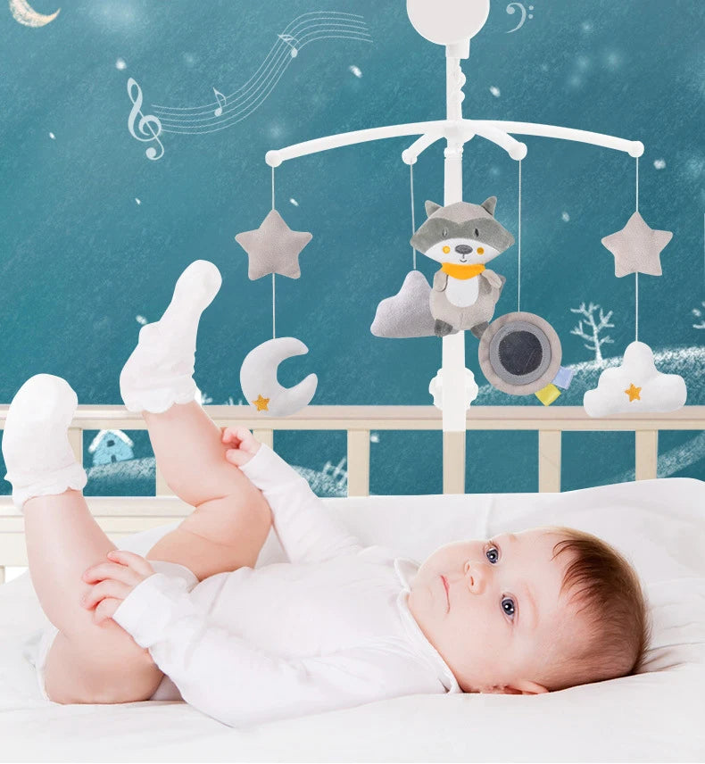 Baby Bed Bell Carousel Crib Mobiles Rattles Music Educational Toys for Cots Infant Baby Toys 0-12 Months for Newborns Gifts