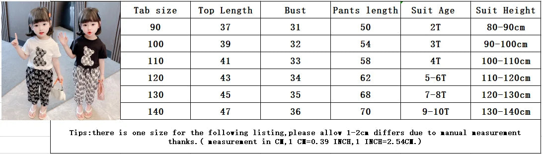 Kids Girls Clothing Sets Mother Kids Clothes Summer Children Clothings Cotton Toddlers Girl Short Sleeve Pants 2pcs Clothes Suit