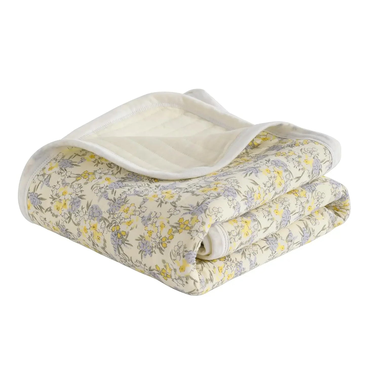 Quilted Toddler Blanket, Breathable and Warm for Boys and Girls Baby Blanket, 30x40 Inches, Grey Wave