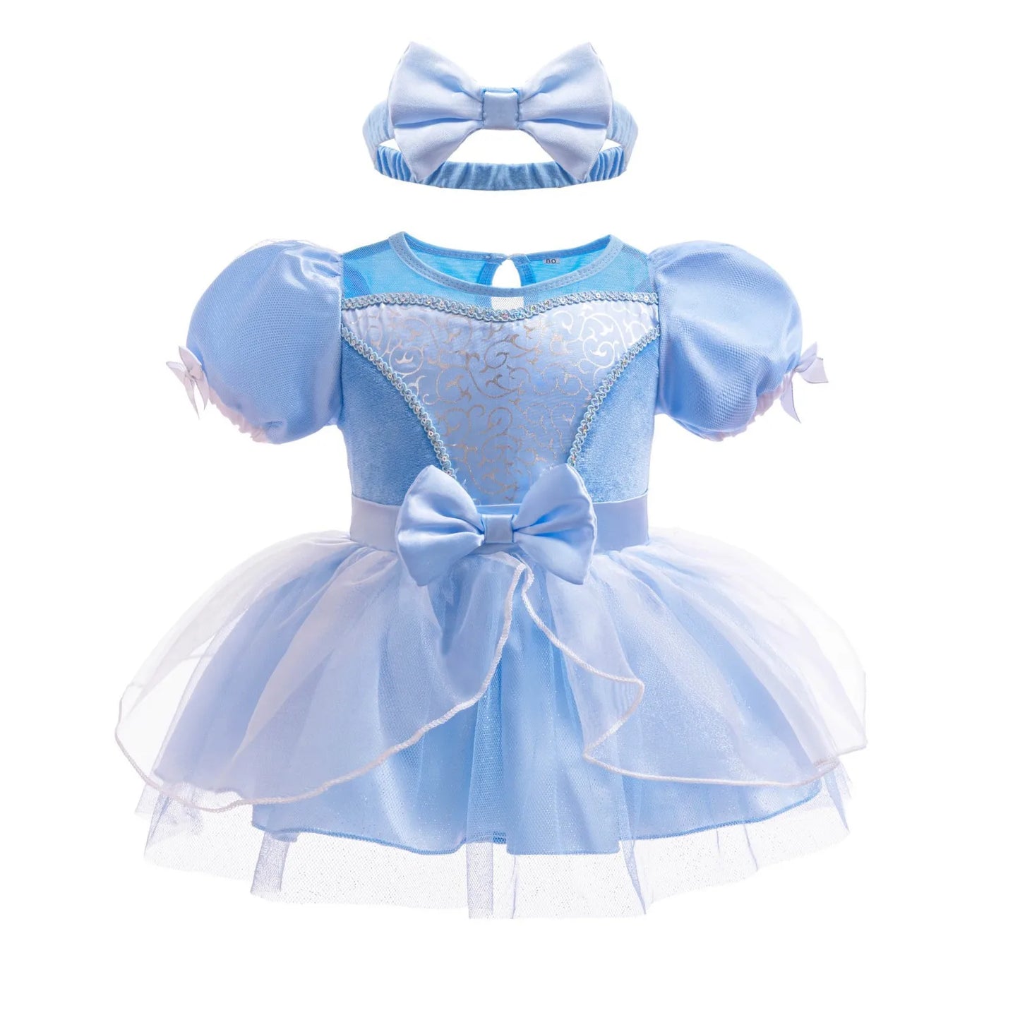 Little Girl Crawling Clothes Disney Movie Princess Role-playing Costume Baby Cute Cotton Jumpsuit Toddlers Birthday Dress
