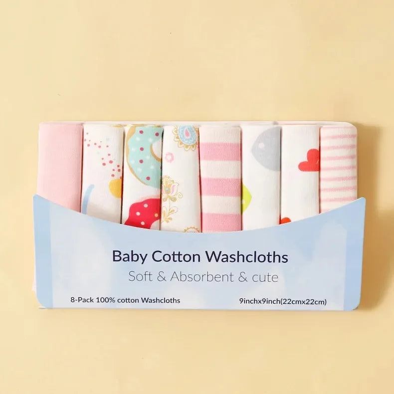 5/8 Pcs Cotton Newborn Baby Towels Set Saliva Towel Nursing Towel Baby Boys Girls Bebe Toalha Washcloth Handkerchief Cloth Wipes