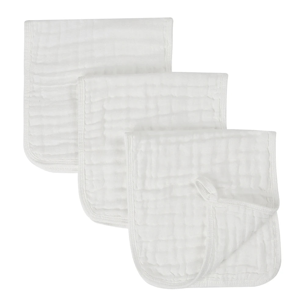 3pcs Cotton Burp Cloths Baby Burping Bibs Newborn Teething Towels Spit Up Protection for Baby Shower Gift Christmas Present