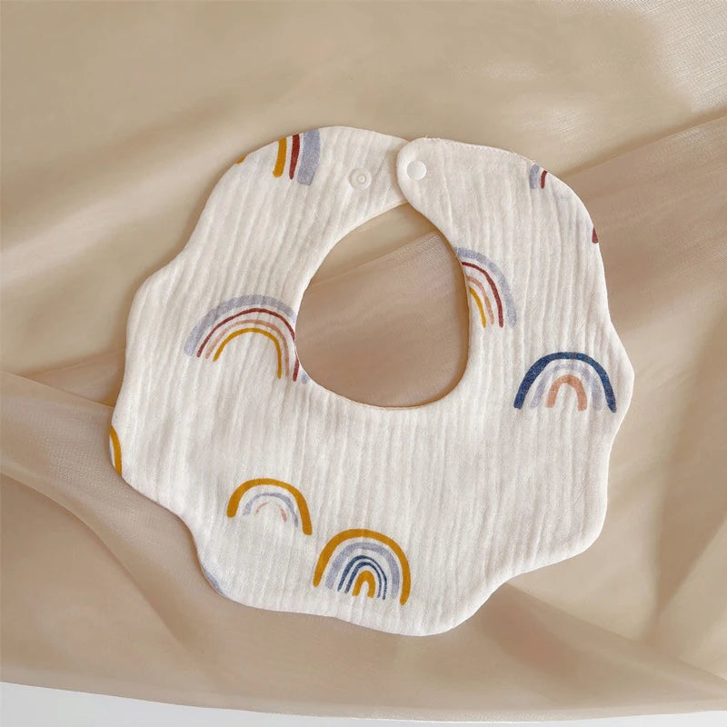 Summer Baby Cotton Gauze Waterproof Bibs Soft Cartoon Infant Bib Burp Cloths Bandana Scarf for Boy Girl Feeding Saliva Towel New