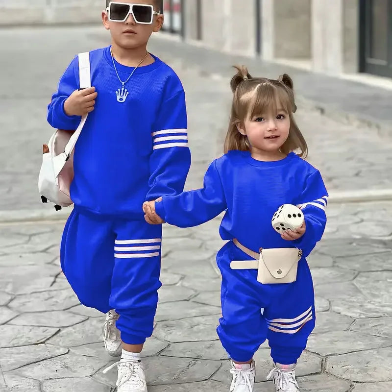 Toddler Children's Clothing Hooded Pants Set Boys and Girls Baby Clothing Sweatshirt Children's Fashion Pullover Set 2024
