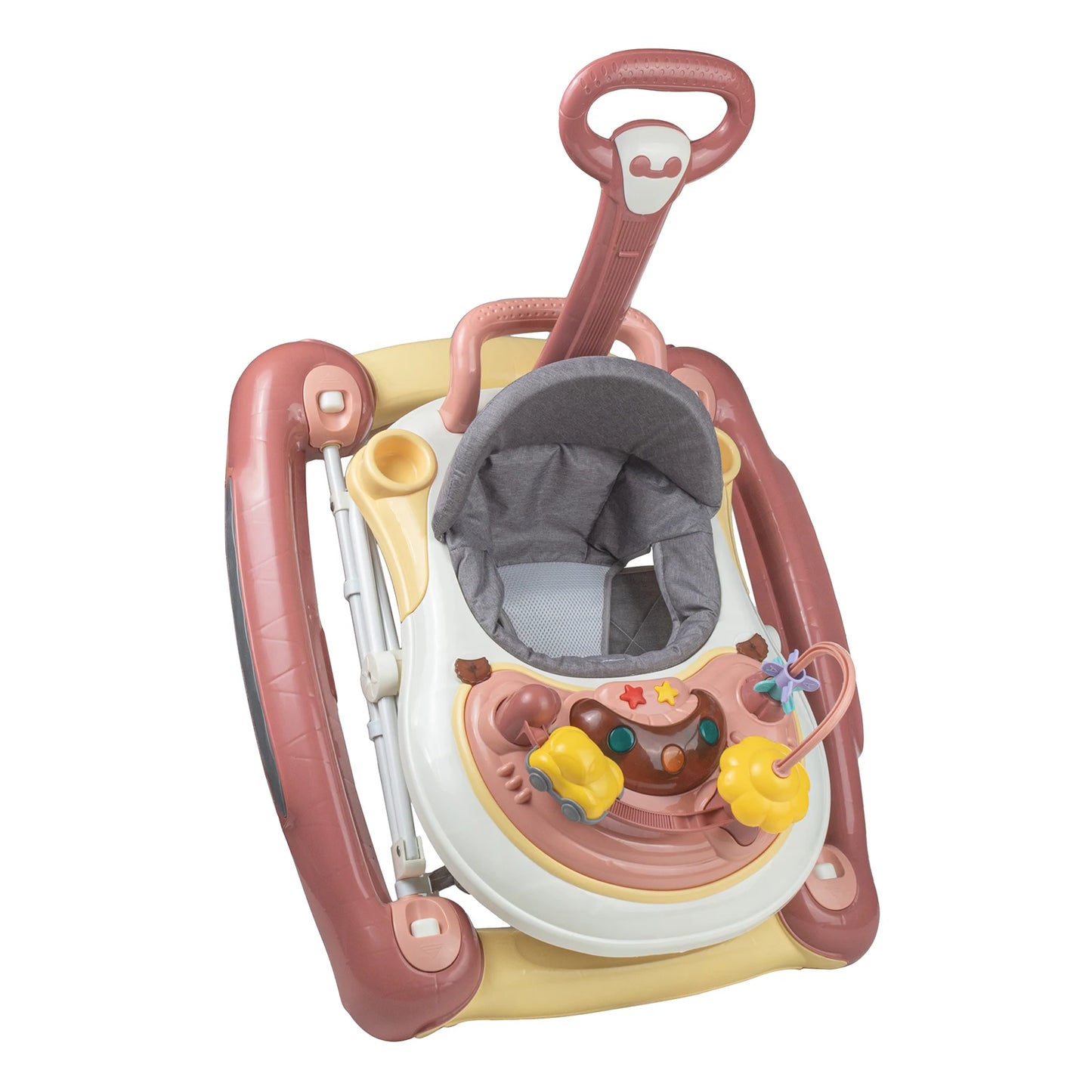 Baby Multi-Functional Comfortable Walker With Awning Anti-Rollover Baby Walker Can Sit, Adjust And Shake The Walker